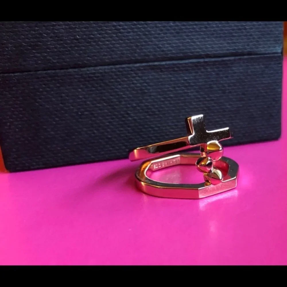 Eddie‎ Borgo Sculptural Layered Ring Rose Gold tone